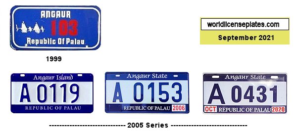 Angaur license plates