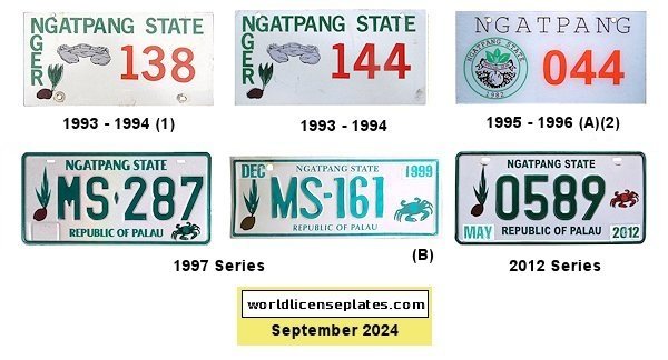Ngatpang license plates