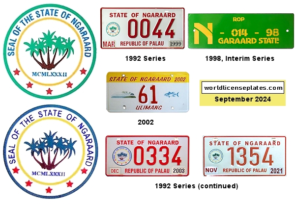 Ngaraard license plates