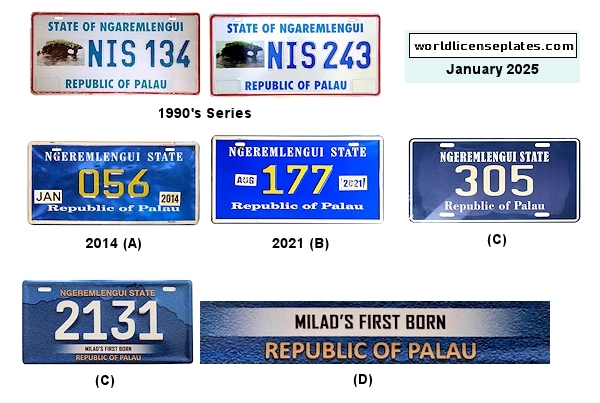 Ngaremlengui/Ngeremlengui license plates