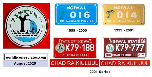 Ngiwal license plates