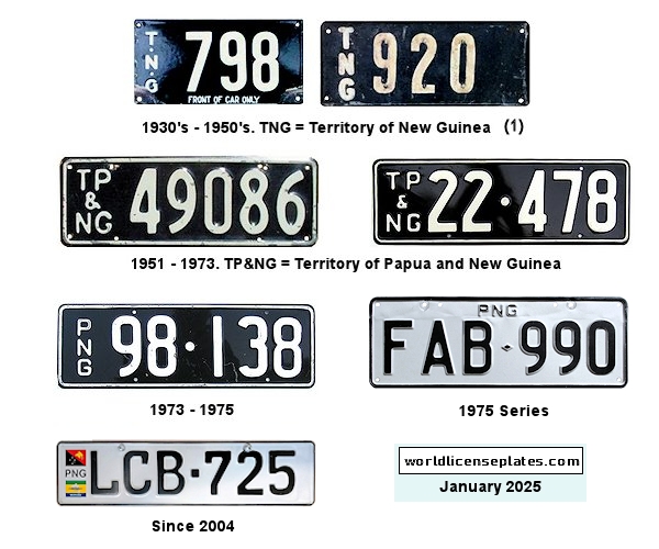 Private/Passenger license plates