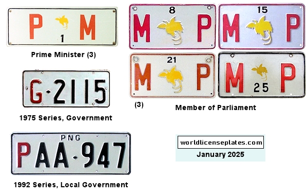 Government, Official license plates