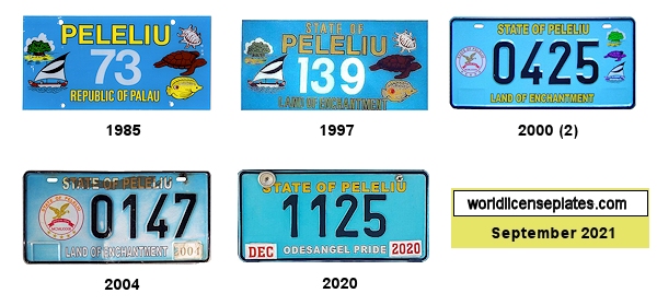 Peleliu license plates