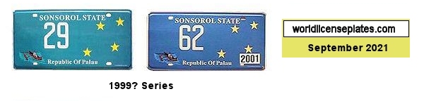 Sonsorol license plates