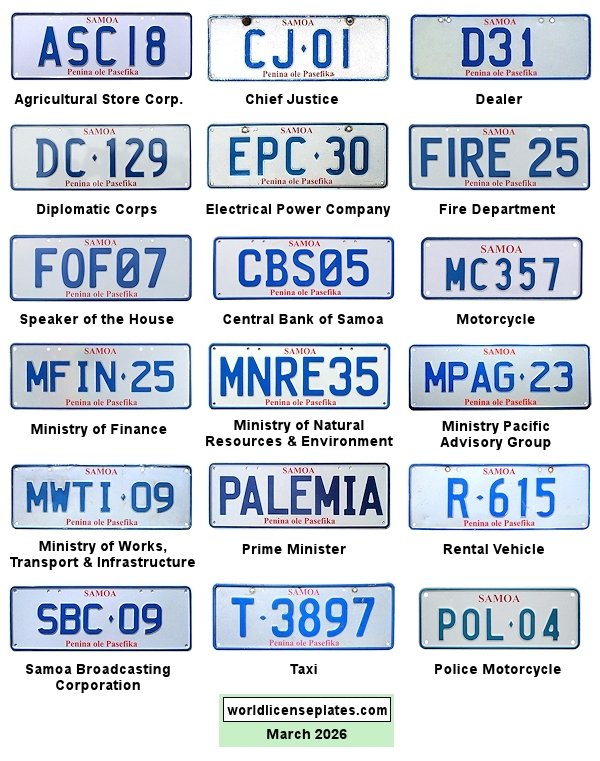 2000 Series license plates