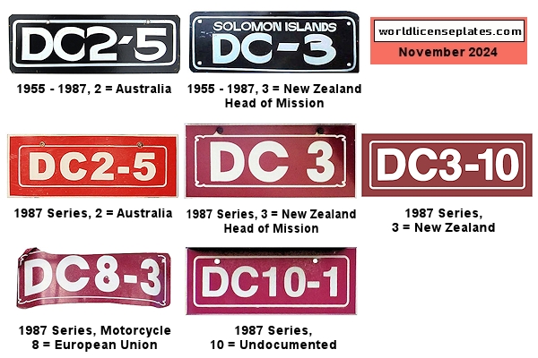 Diplomatic Corps license plates