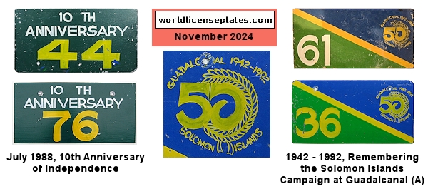 Solomon Islands license plates
