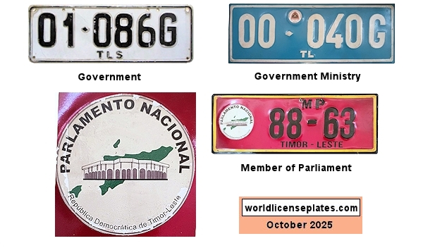 Government, Official license plates