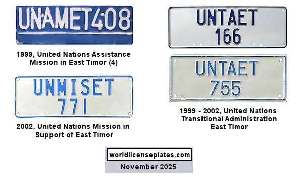 United Nations license plates