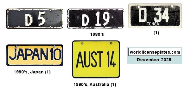 Diplomatic Corps license plates