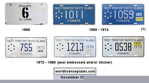 Ponape license plates