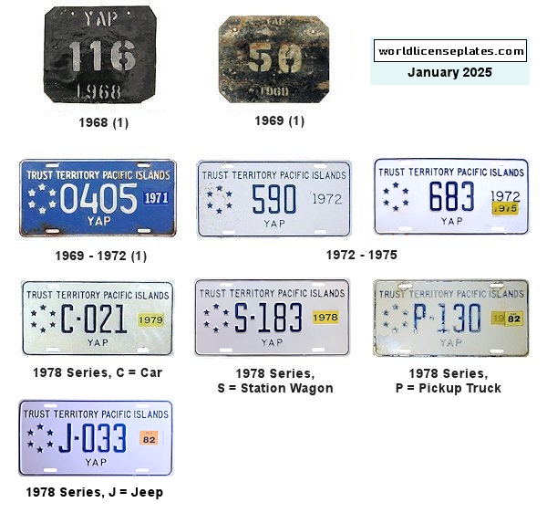 Yap license plates