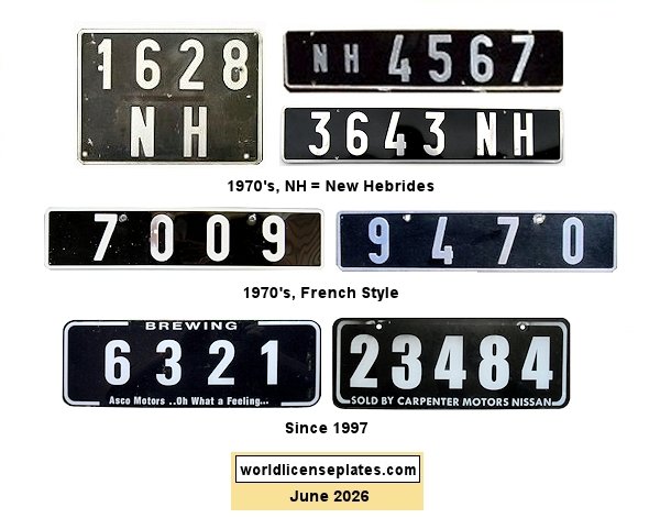 Private/Passenger license plates
