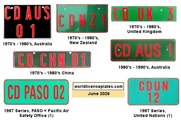 Diplomatic Corps, United Nations license plates