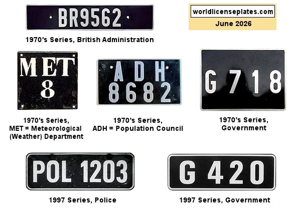 Government license plates