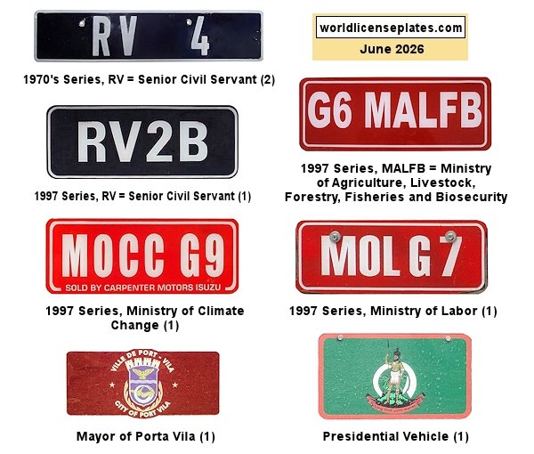 Official license plates