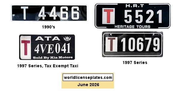 Taxi license plates