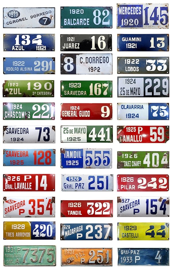 1910's - 1930's license plates