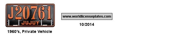 Private/Passenger license plates