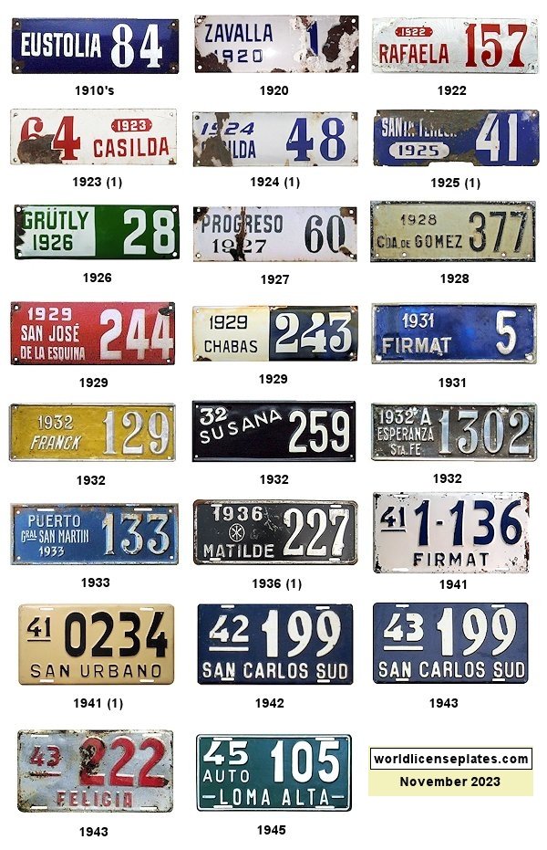 1910's - 1940's license plates