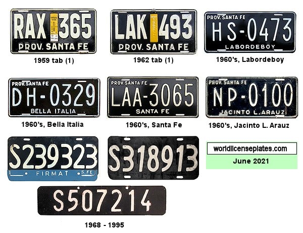 1950's - 1990's license plates