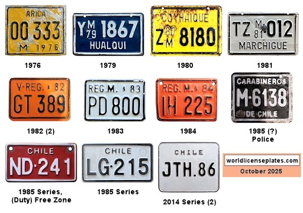 Motorcycle license plates