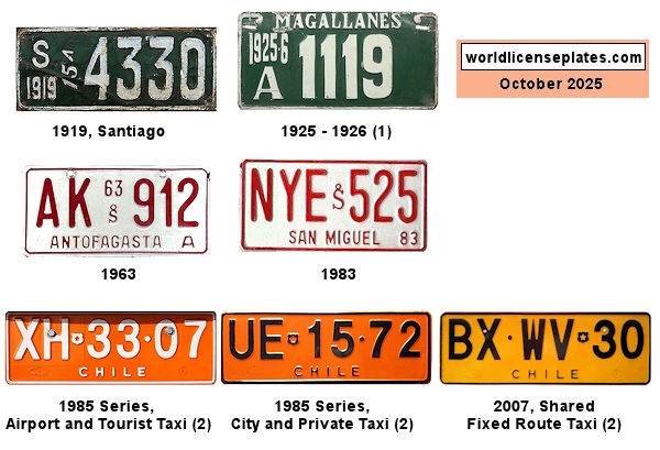 Taxi license plates