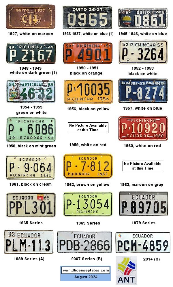 Private/Passenger license plates