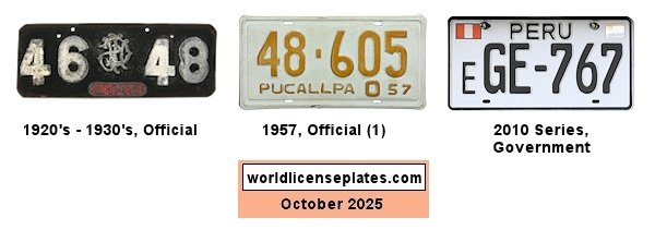 Official, Government license plates
