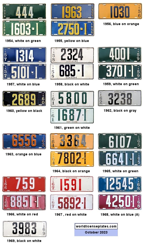 Plate History license plates