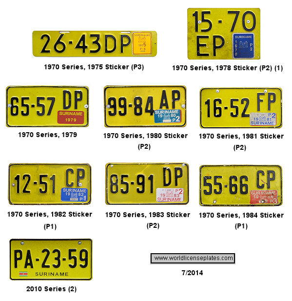 Private/Passenger license plates