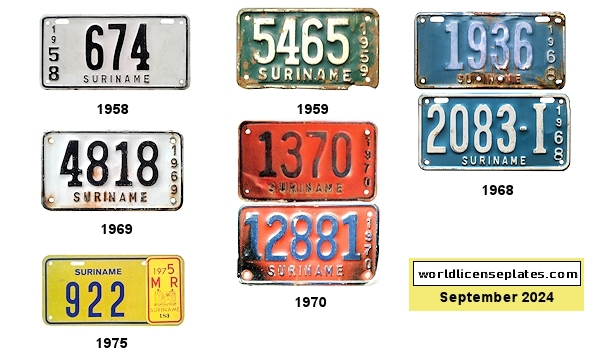 Motorcycle license plates