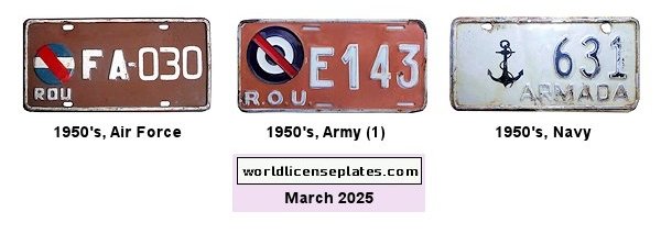 Military license plates