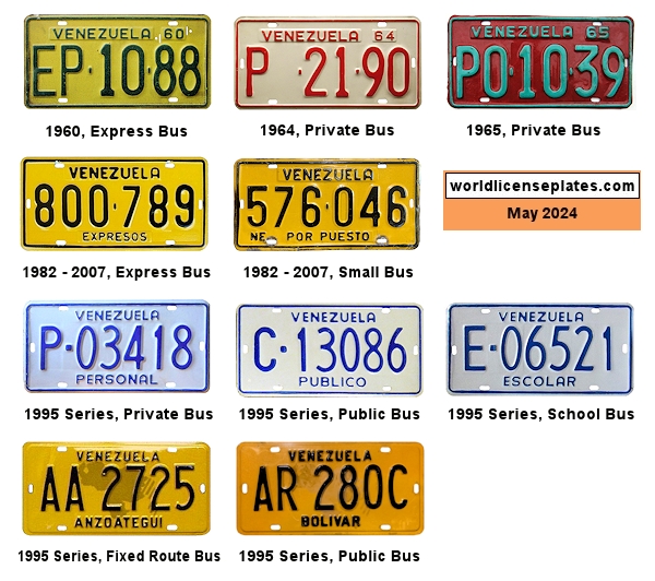Bus license plates