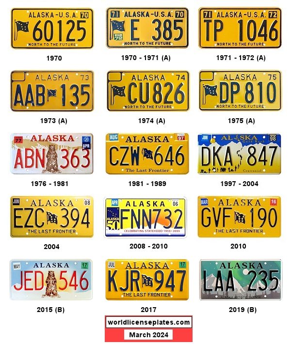 Private/Passenger license plates