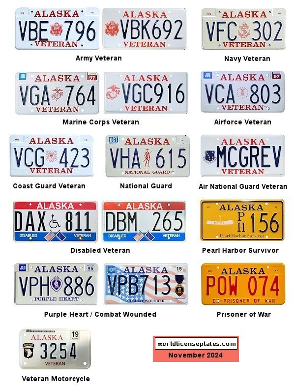 Military Related license plates