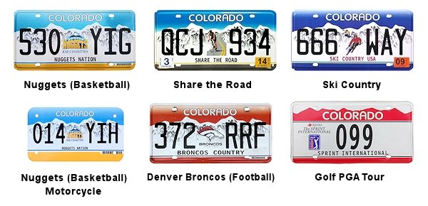 Special Interest license plates