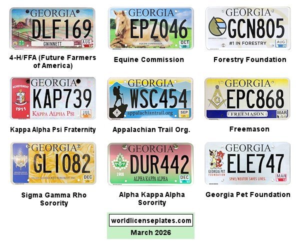 Special Interest license plates