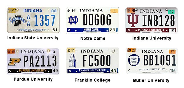 Special Interest license plates