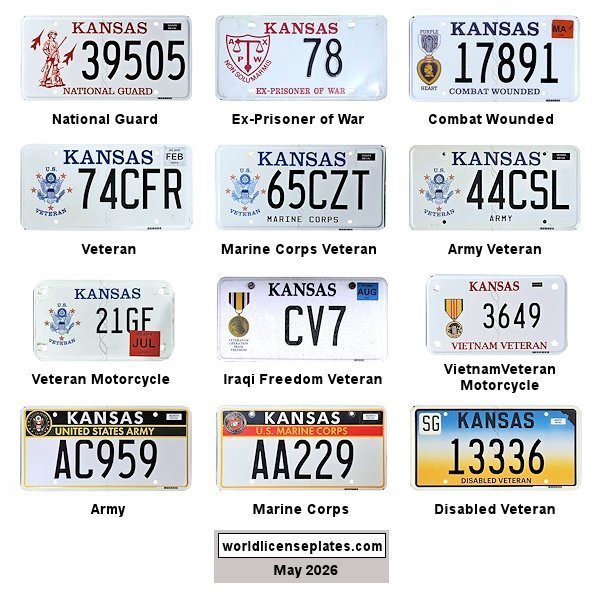 Military Related license plates