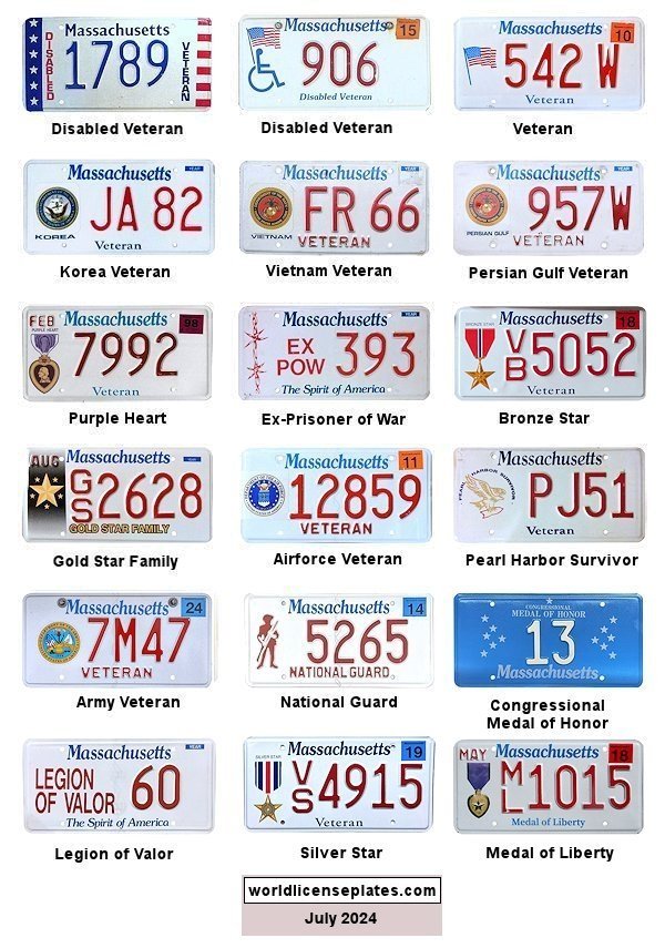 Military Related license plates