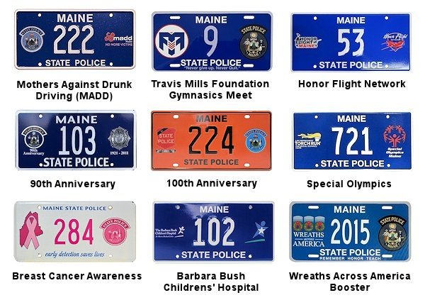 Commemorative State Police Plates license plates