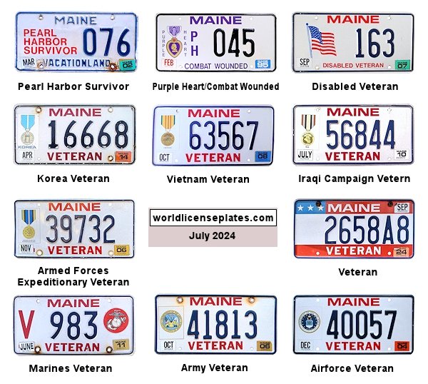Military Related license plates