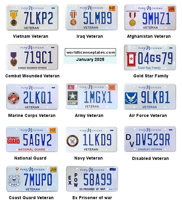 Military Related license plates
