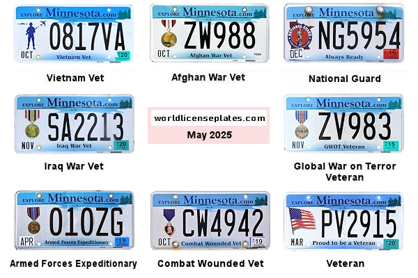 Military Related license plates
