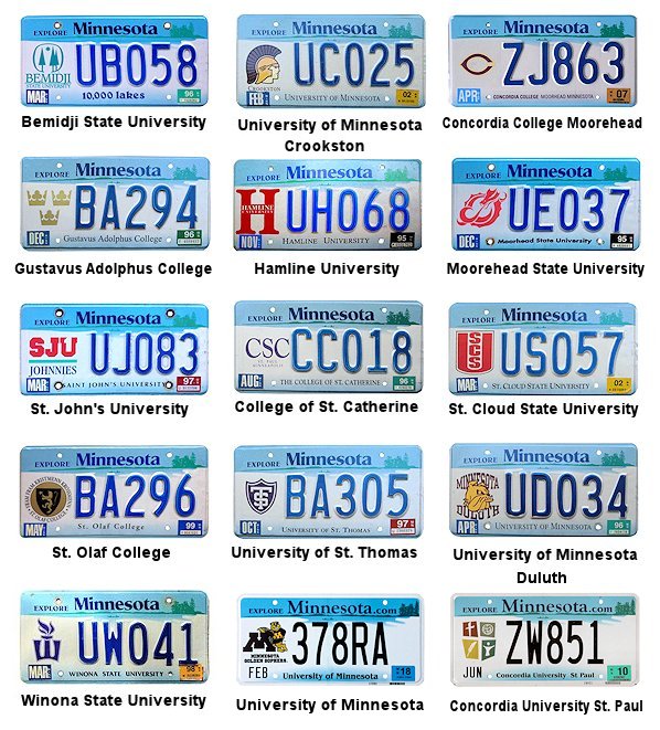 Special Interest license plates