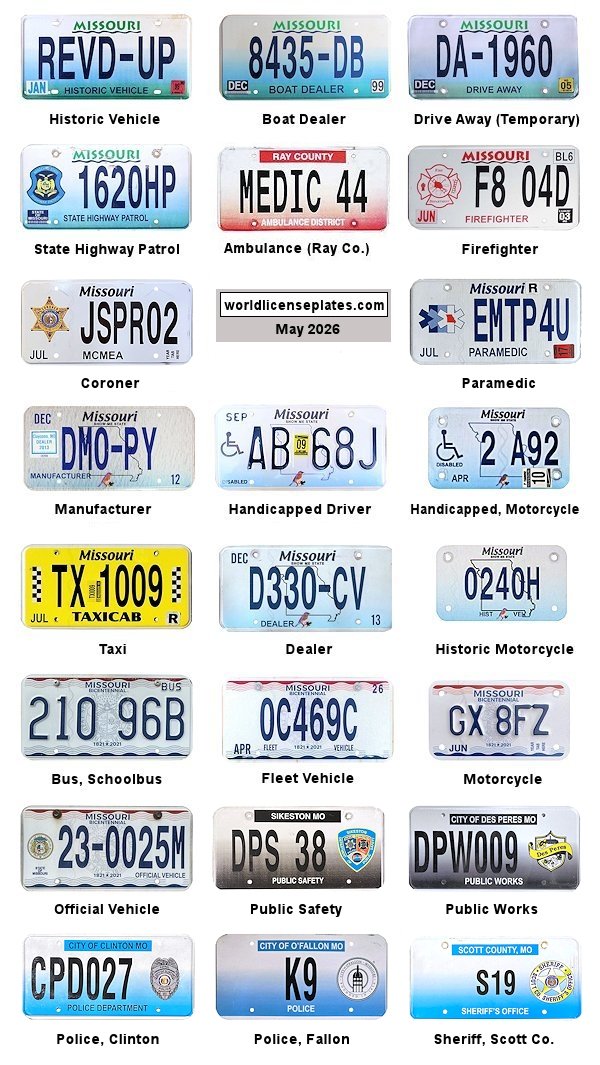 Non-Passenger/Other license plates