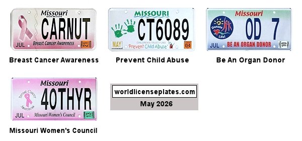 Special Interest license plates