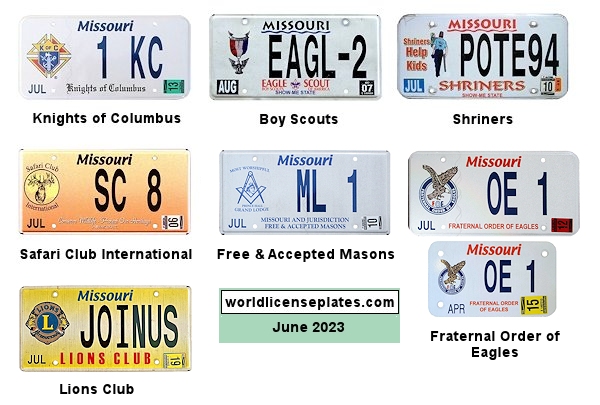 Special Interest license plates